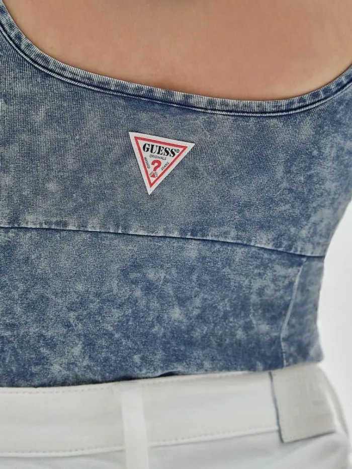 Women Denim Body Light Blue Guess Tops And Shirts