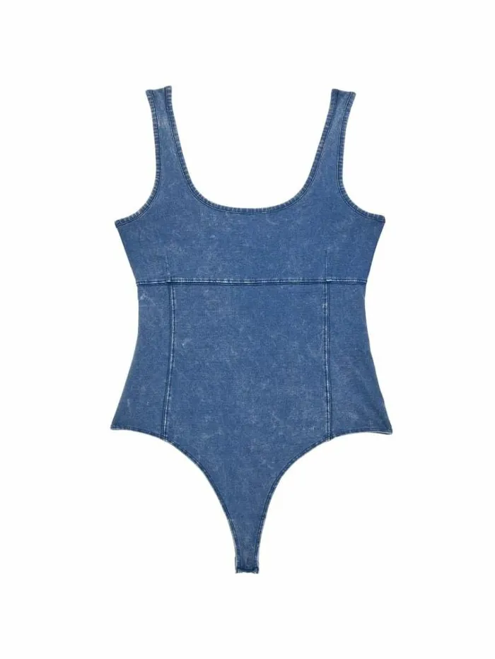 Women Denim Body Light Blue Guess Tops And Shirts