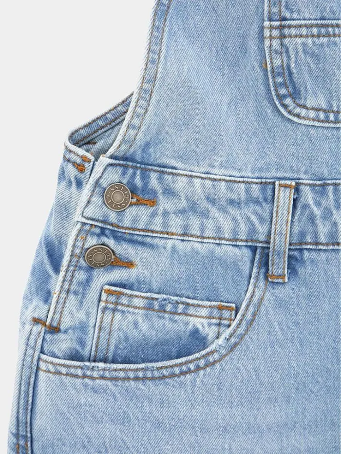 Women Denim Overall Shorts Light Blue Guess Skirts And Shorts