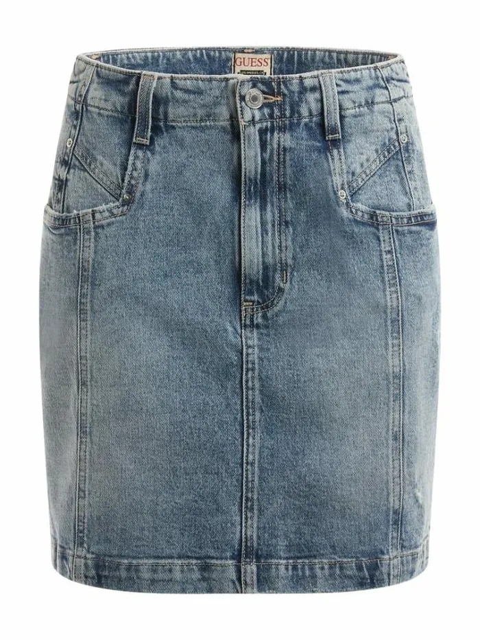 Women Denim Skirt Light Blue Guess Skirts And Shorts