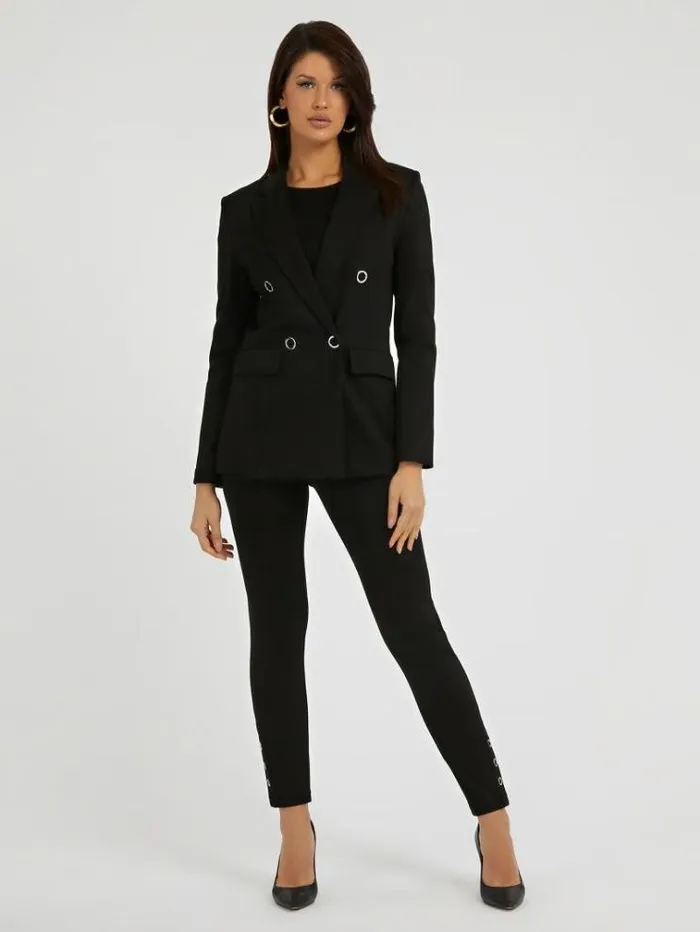 Women Doublebreasted Blazer Black Guess Coats And Jackets