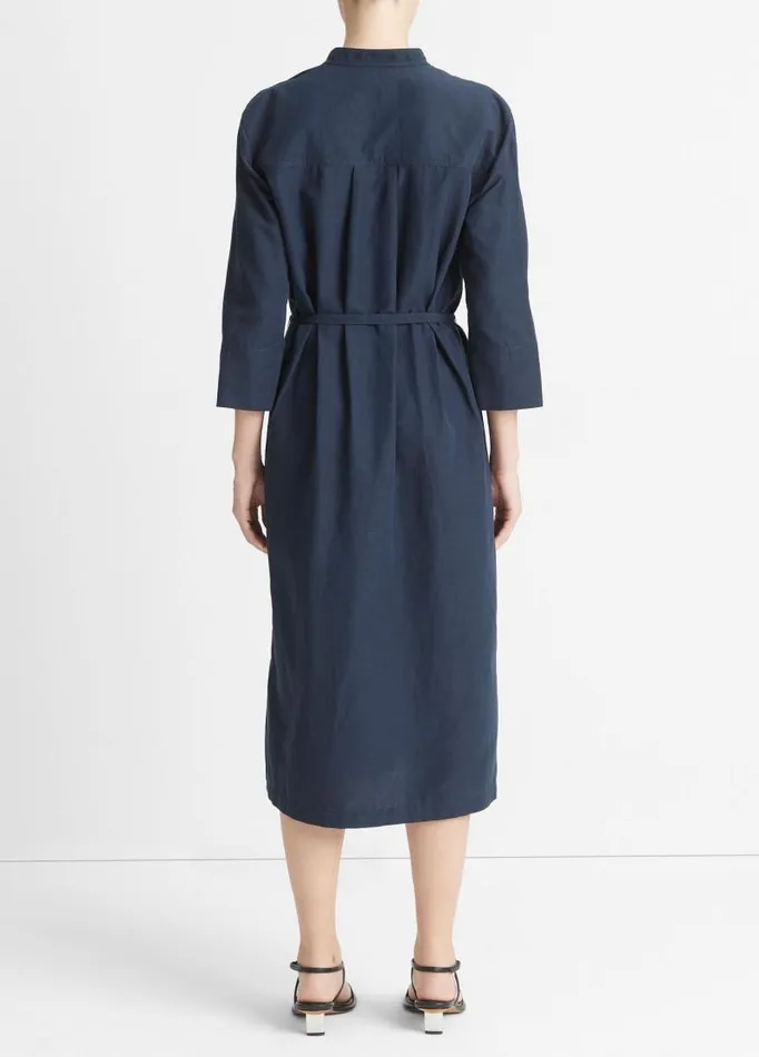 Women Dresses Vince BandCollar Pullover Dress Coastal Blue