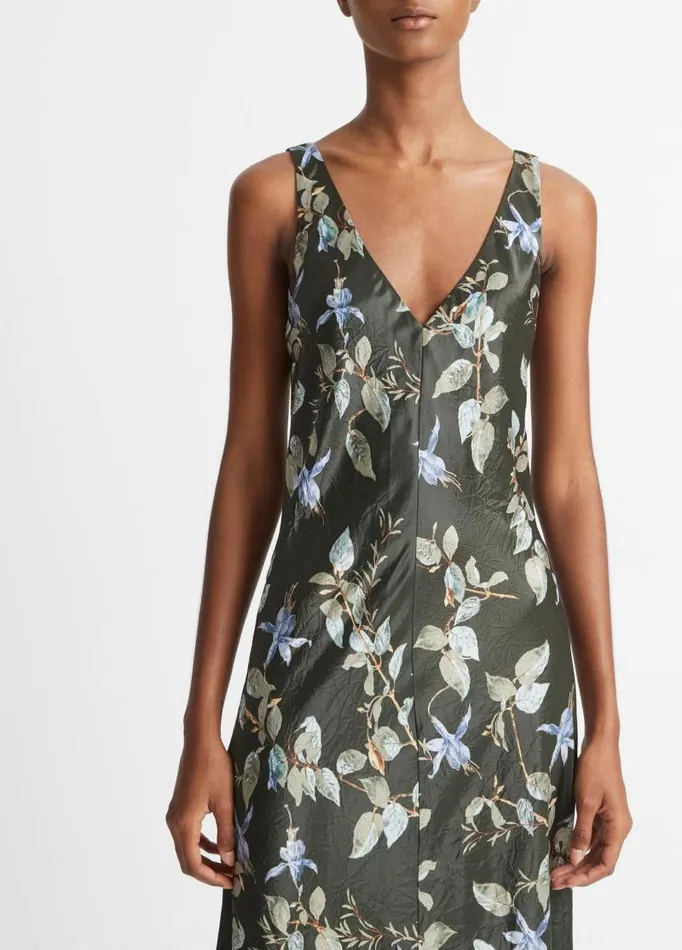 Women Dresses Vince Bellflower VNeck Slip Dress Eden