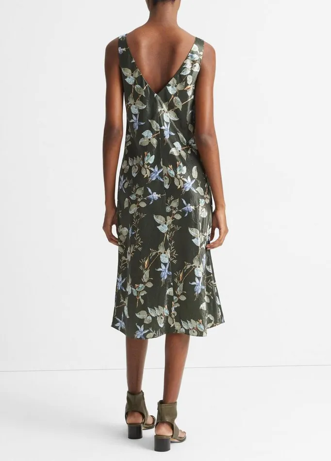 Women Dresses Vince Bellflower VNeck Slip Dress Eden