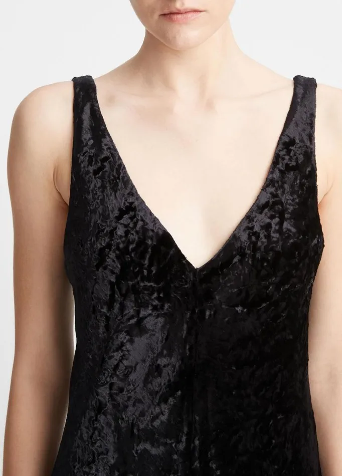 Women Dresses Vince LuxeTextured Velvet Slip Dress Black