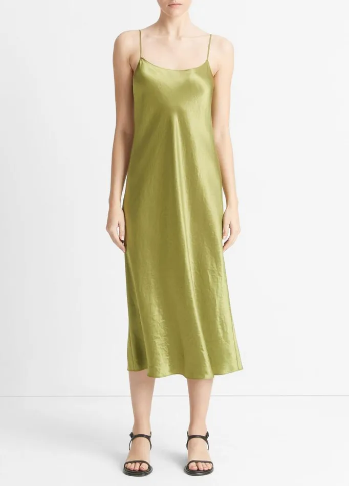 Women Dresses Vince Satin Slip Dress Basil
