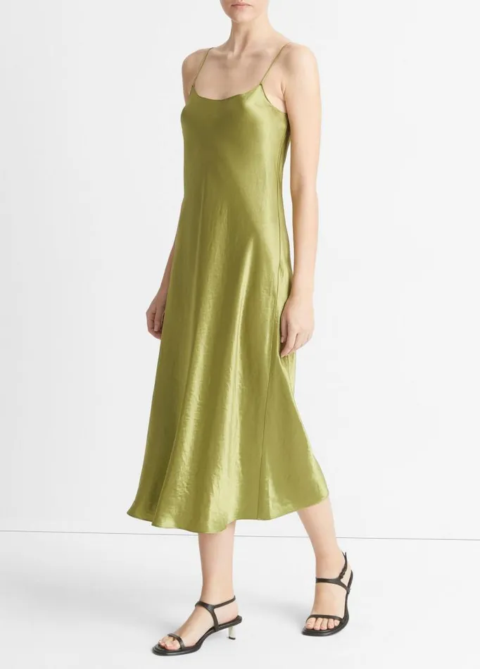 Women Dresses Vince Satin Slip Dress Basil