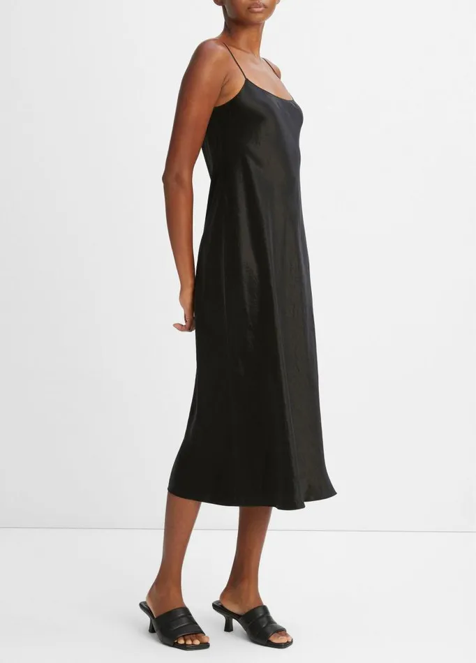 Women Dresses Vince Satin Slip Dress Black