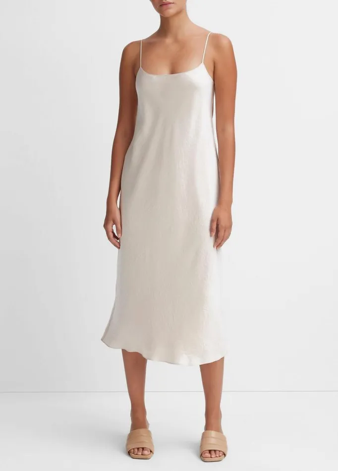 Women Dresses Vince Satin Slip Dress Champagne