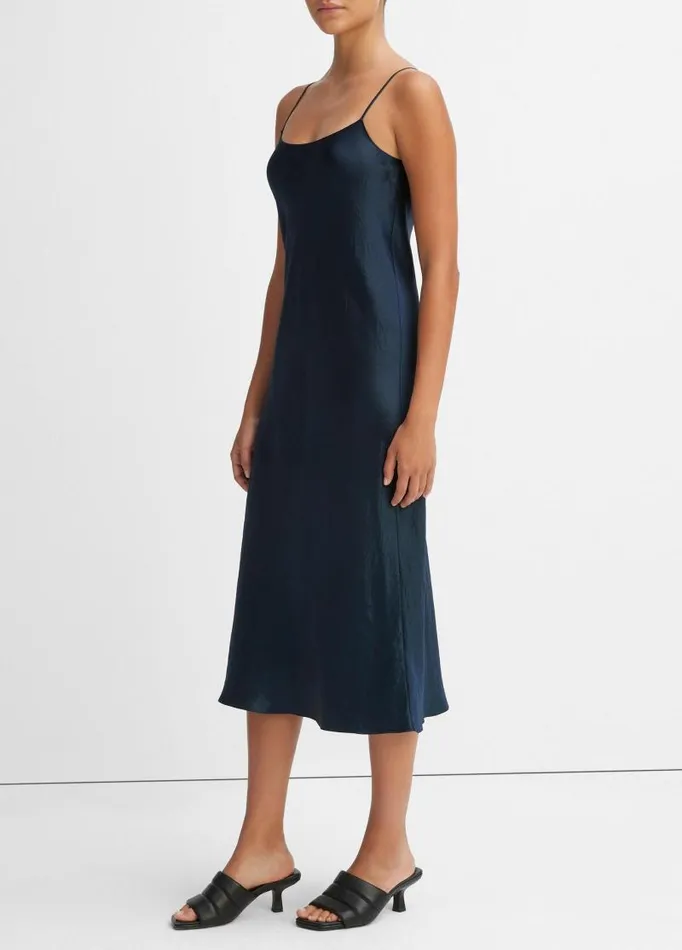 Women Dresses Vince Satin Slip Dress Coastal Blue