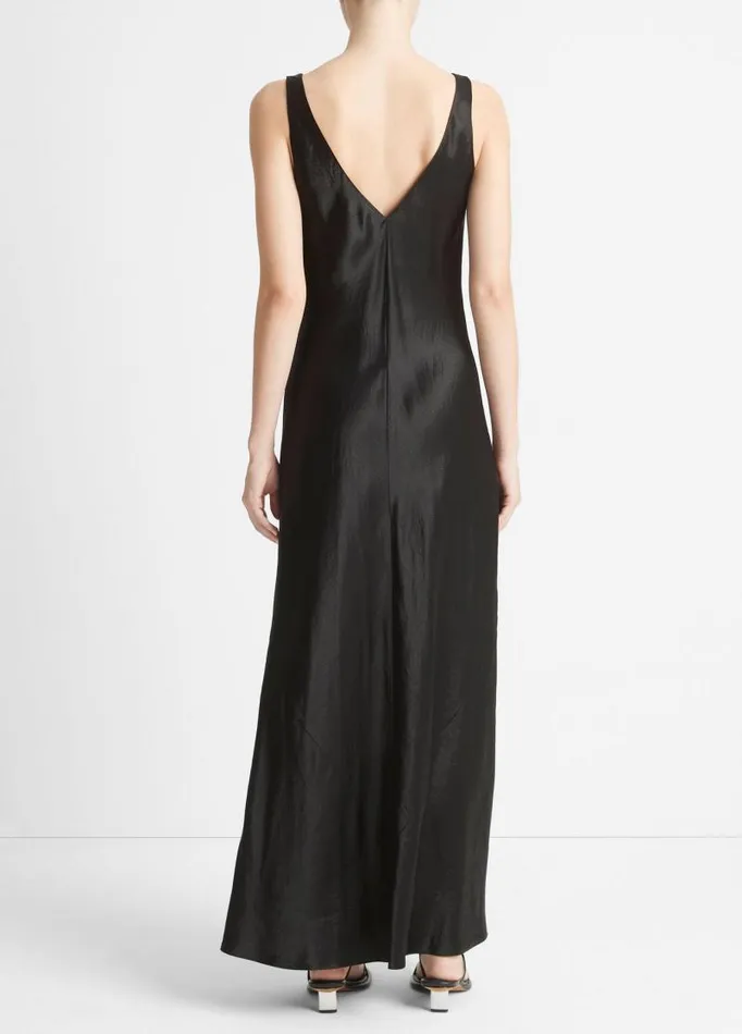 Women Dresses Vince VNeck Maxi Slip Dress Black