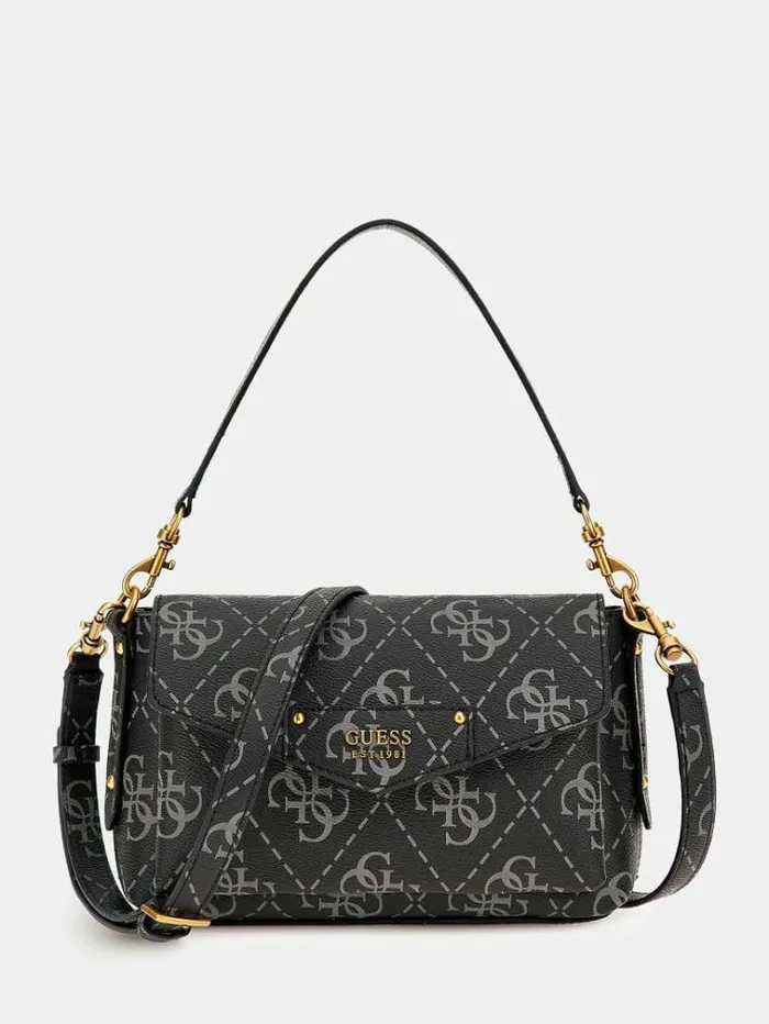 Women Eco Brenton 4g Logo Crossbody Bag Grey Guess Crossbody Bags