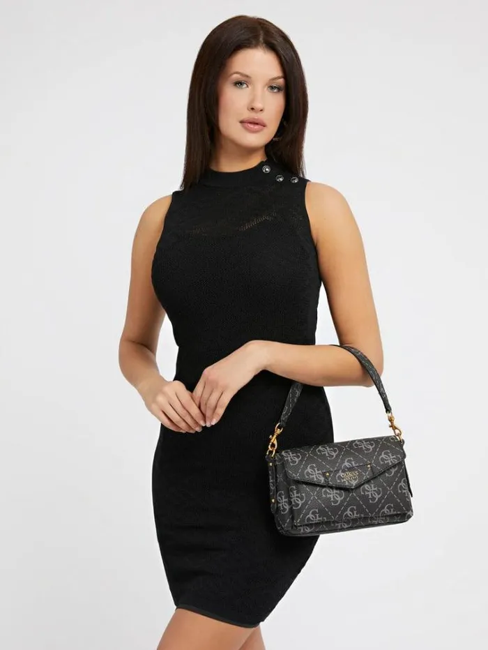 Women Eco Brenton 4g Logo Crossbody Bag Grey Guess Crossbody Bags