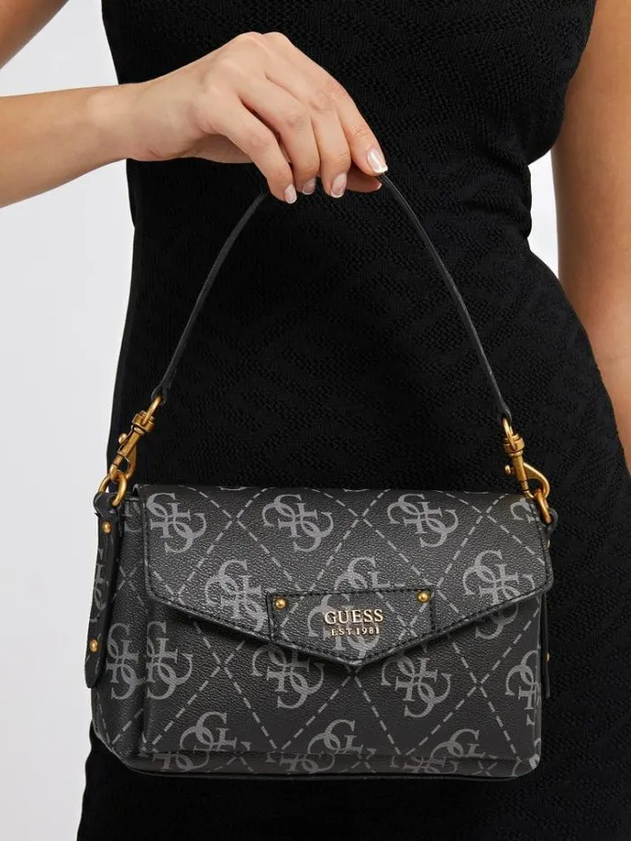 Women Eco Brenton 4g Logo Crossbody Bag Grey Guess Crossbody Bags