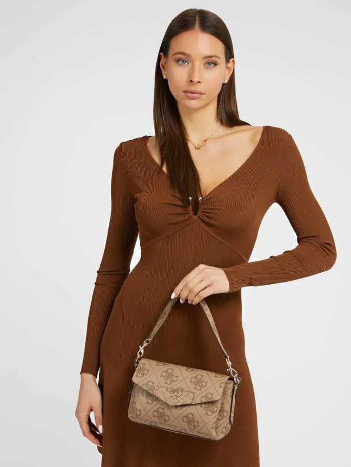 Women Eco Brenton 4g Logo Crossbody Bag Multi Beige Guess Crossbody Bags