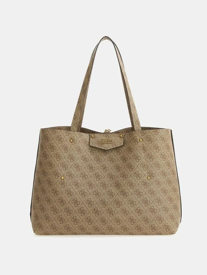Women Eco Brenton 4g Logo Shopper Beige Guess Shoppers
