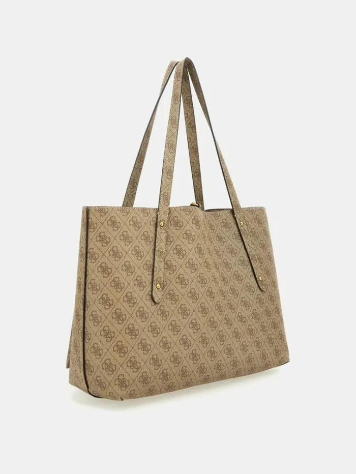 Women Eco Brenton 4g Logo Shopper Beige Guess Shoppers