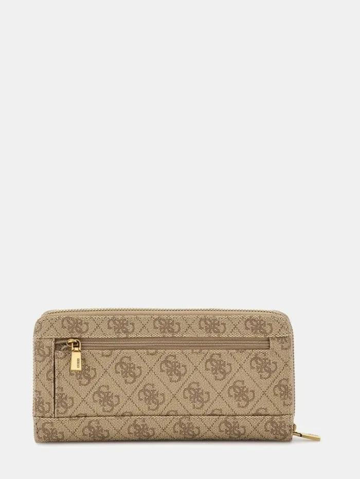 Women Eco Brenton Maxi Wallet Beige Guess Wallets