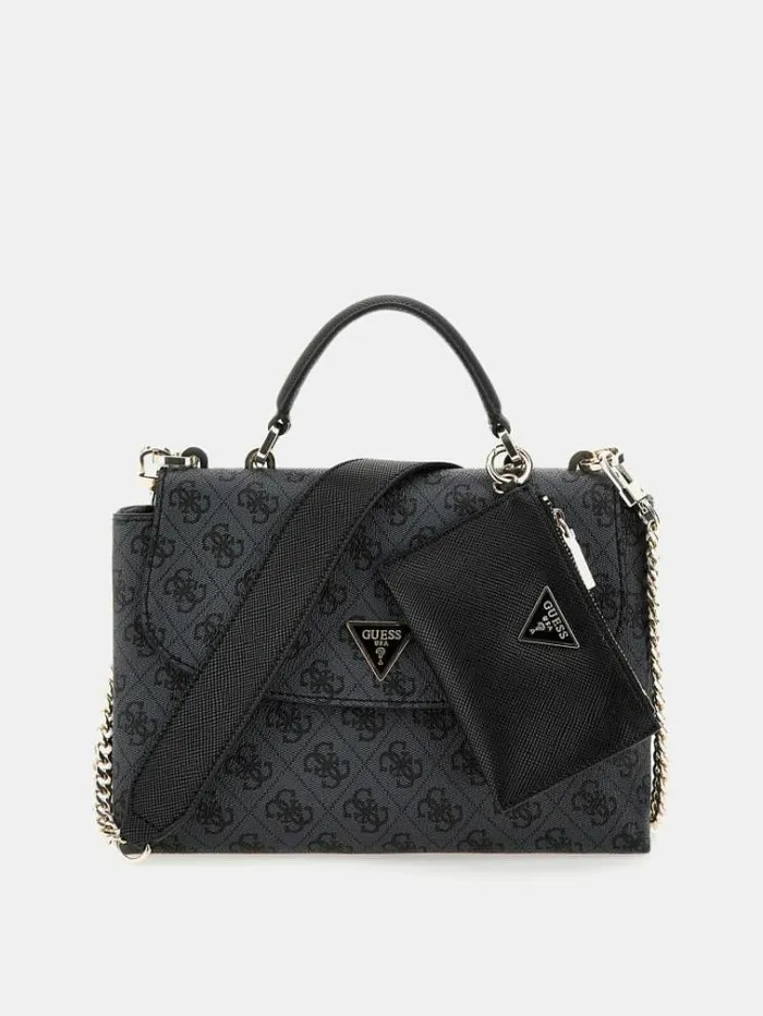 Women Eco Craig 4g Logo Handbag Black Multi Guess Handbags