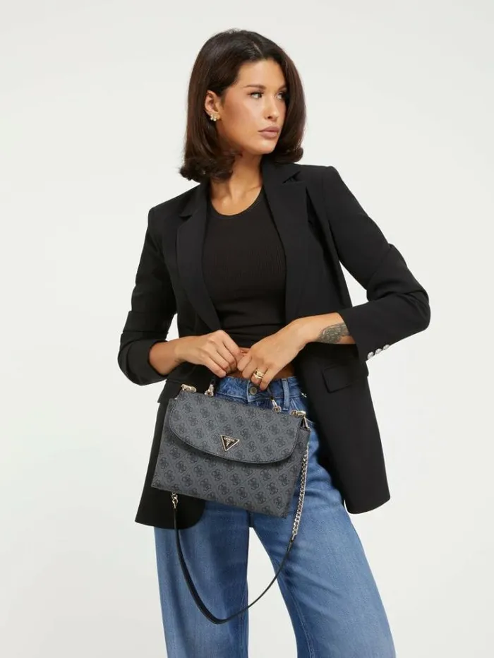 Women Eco Craig 4g Logo Handbag Black Multi Guess Handbags
