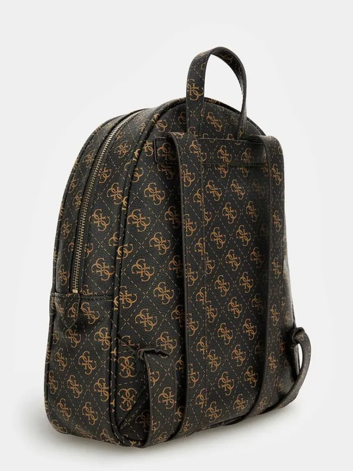 Women Eco Elements 4g Logo Backpack Brown Multi Guess Backpacks And Bum Bags
