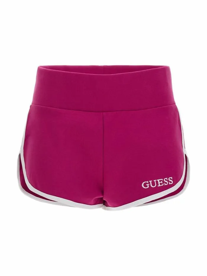 Women Embroidered Logo Shorts Fuchsia Guess Beachwear