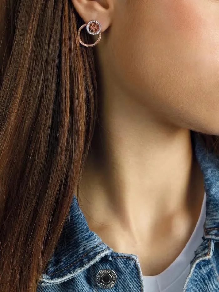 Women equilibre Earrings Rose Gold Guess Jewellery