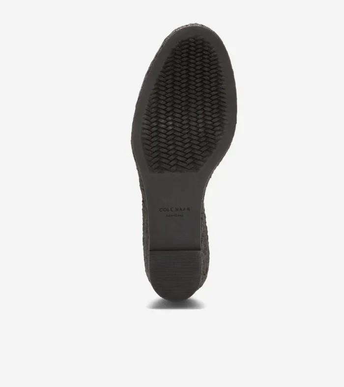Women Espadrilles Cole Haan Cloudfeel Espadrille Sling Back Wedges Black