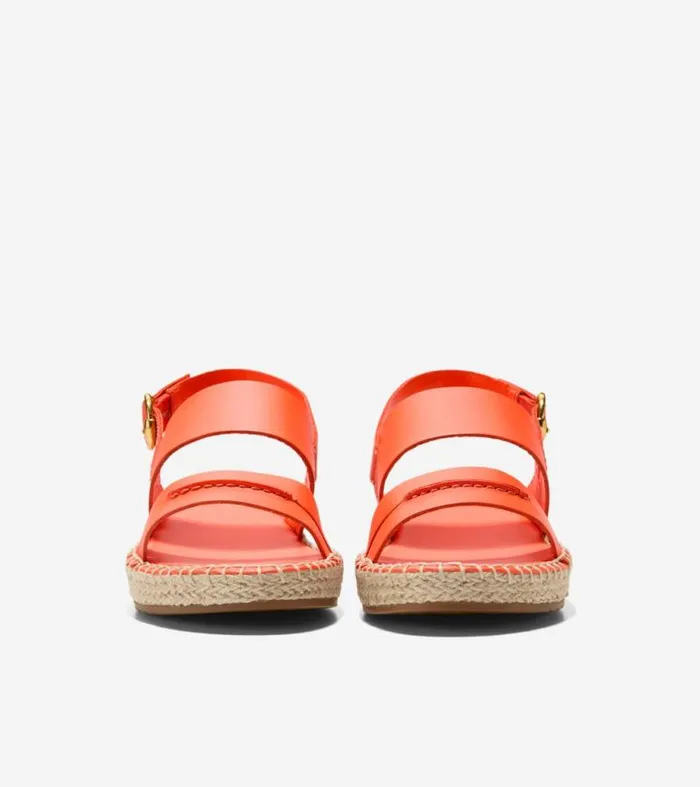 Women Espadrilles Cole Haan Cloudfeel Tilden Ankle Strap Sandals Nasturtium Orange