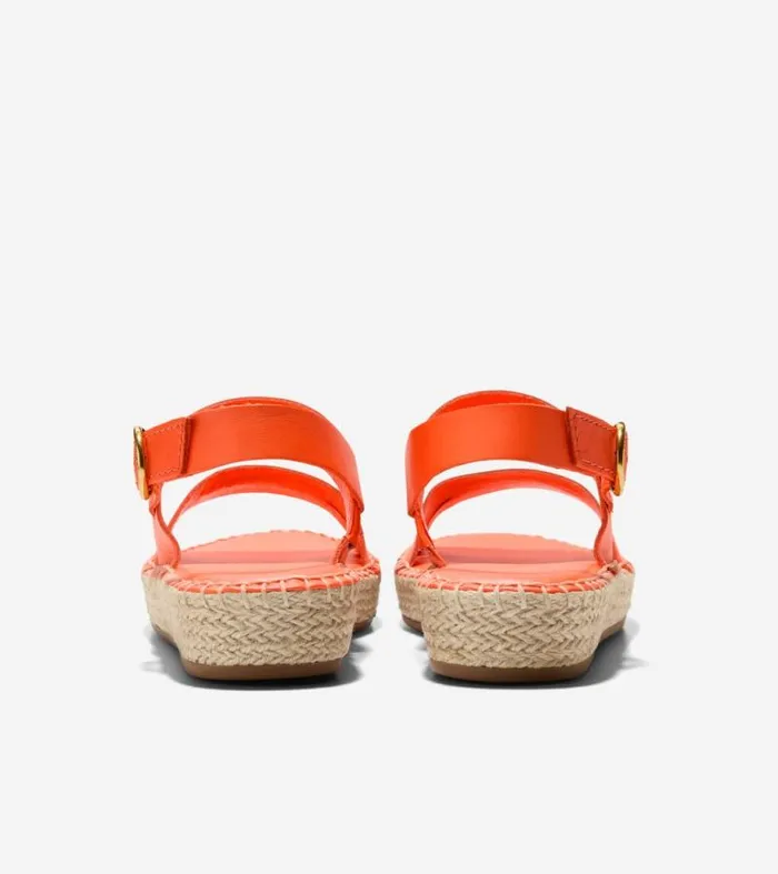 Women Espadrilles Cole Haan Cloudfeel Tilden Ankle Strap Sandals Nasturtium Orange