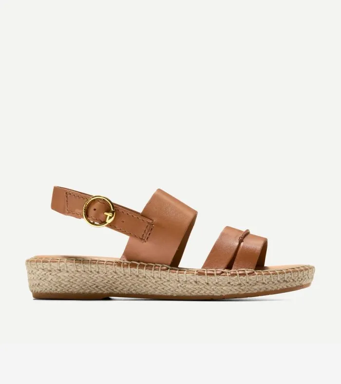 Women Espadrilles Cole Haan Cloudfeel Tilden Ankle Strap Sandals Pecan Brown