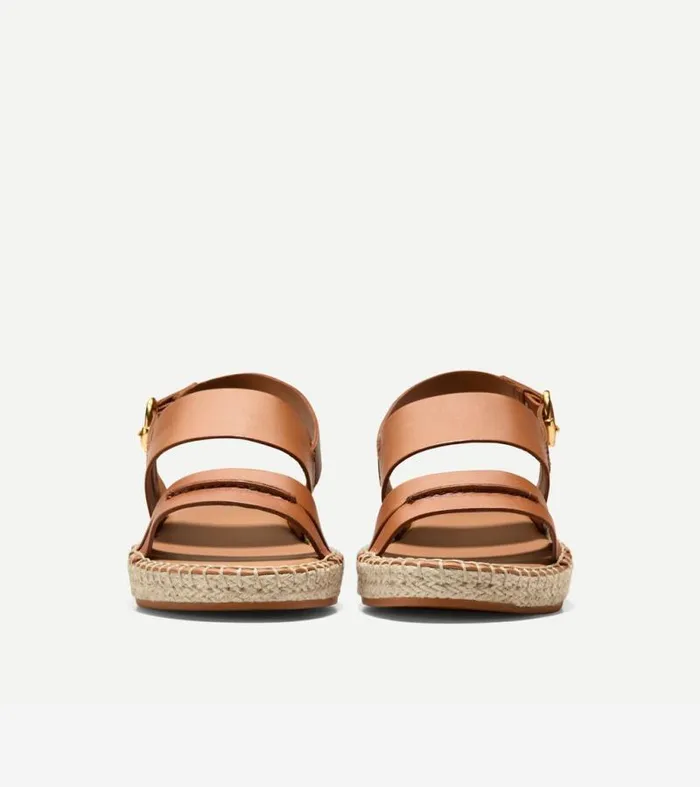 Women Espadrilles Cole Haan Cloudfeel Tilden Ankle Strap Sandals Pecan Brown