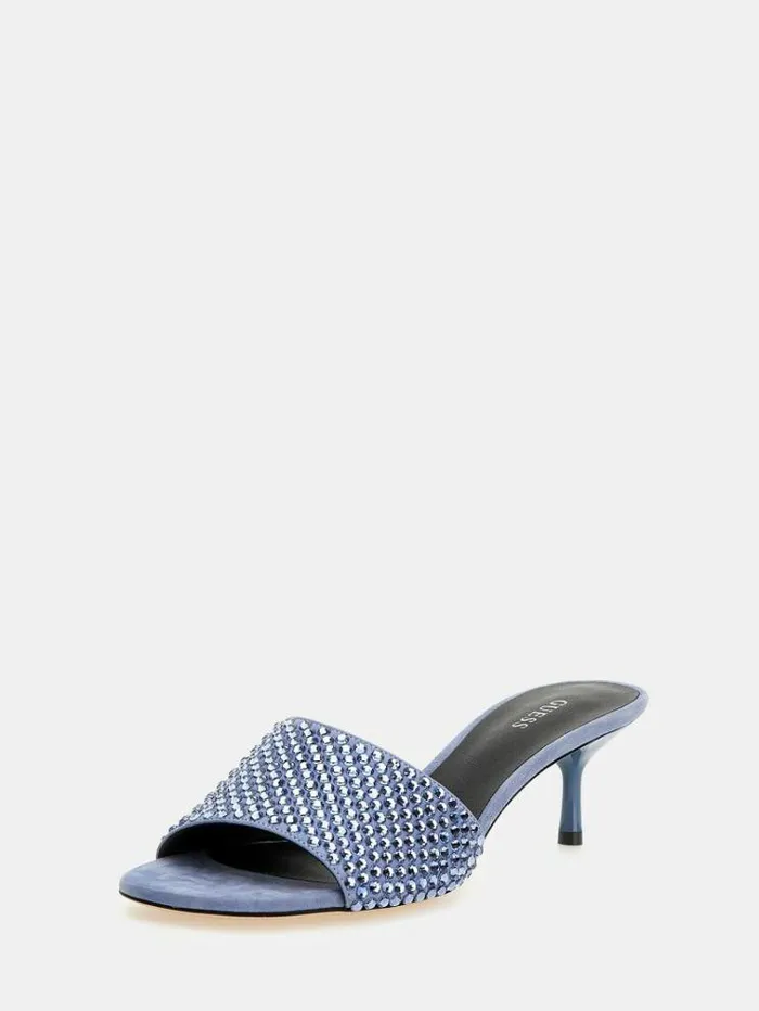 Women Eugy Studded Sandals Light Blue Guess Sandals