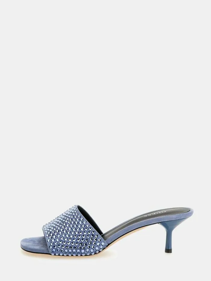 Women Eugy Studded Sandals Light Blue Guess Sandals