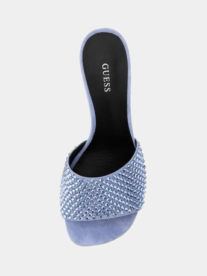 Women Eugy Studded Sandals Light Blue Guess Sandals