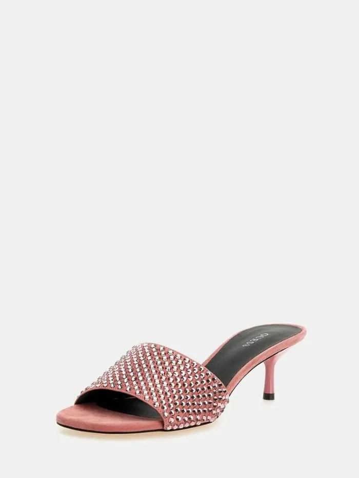 Women Eugy Studded Sandals Pink Guess Sandals
