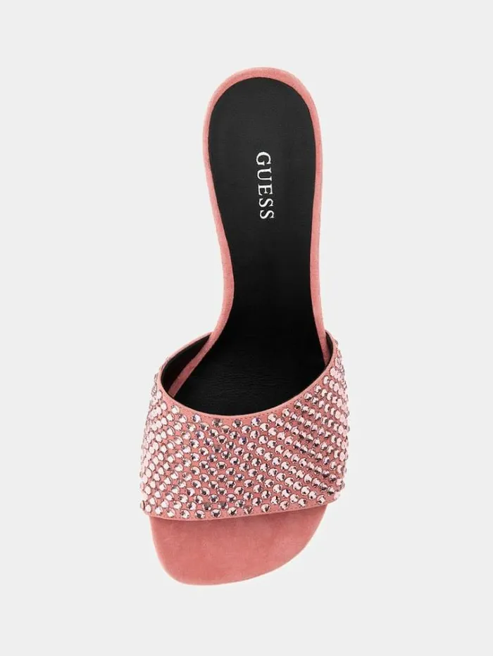 Women Eugy Studded Sandals Pink Guess Sandals