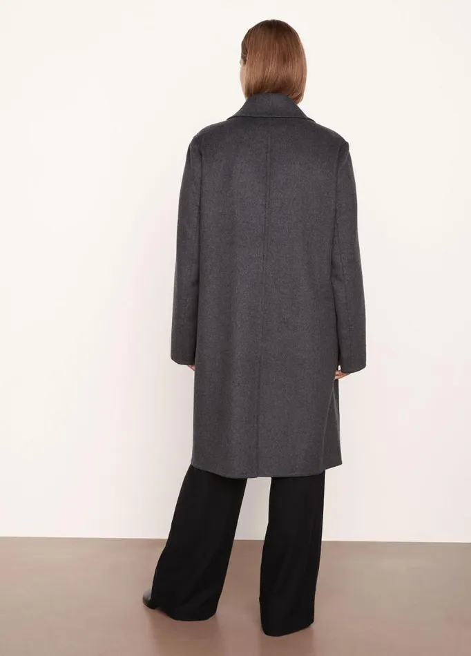 Women Extended Sizes Vince Classic Straight Coat Charcoal