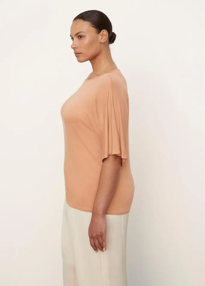 Women Extended Sizes Vince Draped Boat Neck TShirt Nectarine