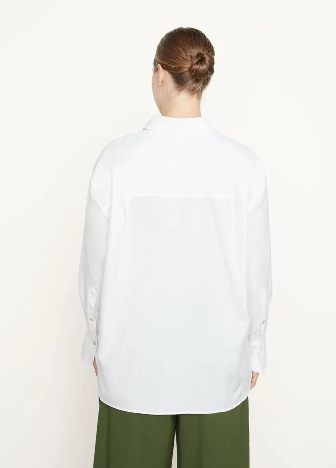 Women Extended Sizes Vince Oversized Long Sleeve Shirt Optic White