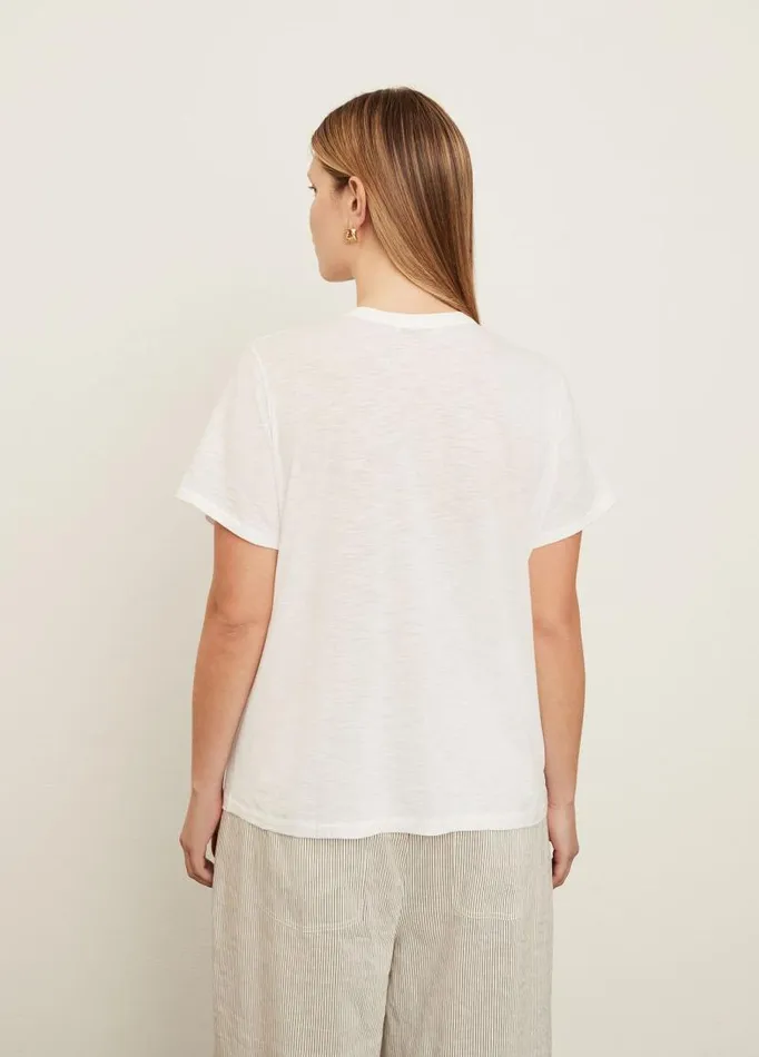 Women Extended Sizes Vince Short Sleeve Relaxed TShirt Optic White