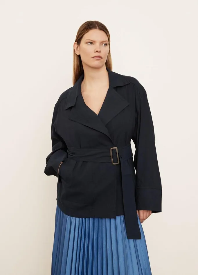 Women Extended Sizes Vince Utility Jacket Coastal Blue