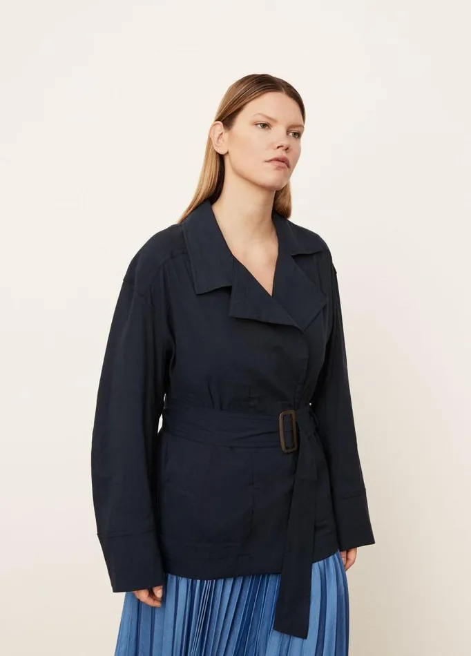 Women Extended Sizes Vince Utility Jacket Coastal Blue