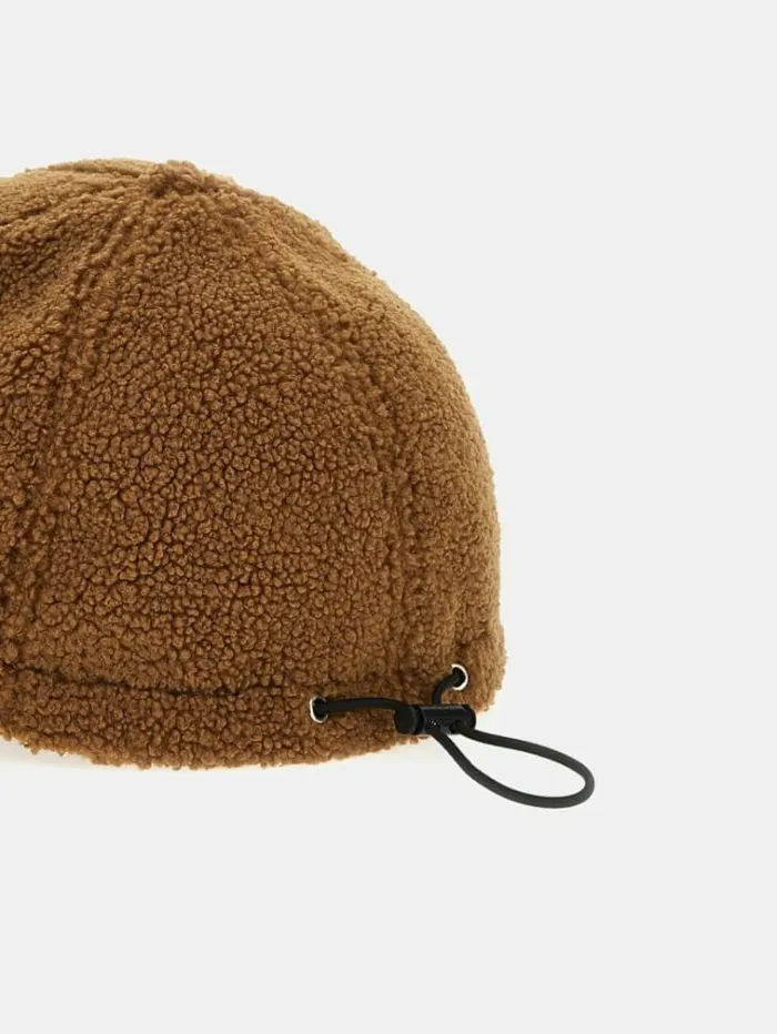 Women Faux Fur Cap Caramel Guess Hats And Gloves