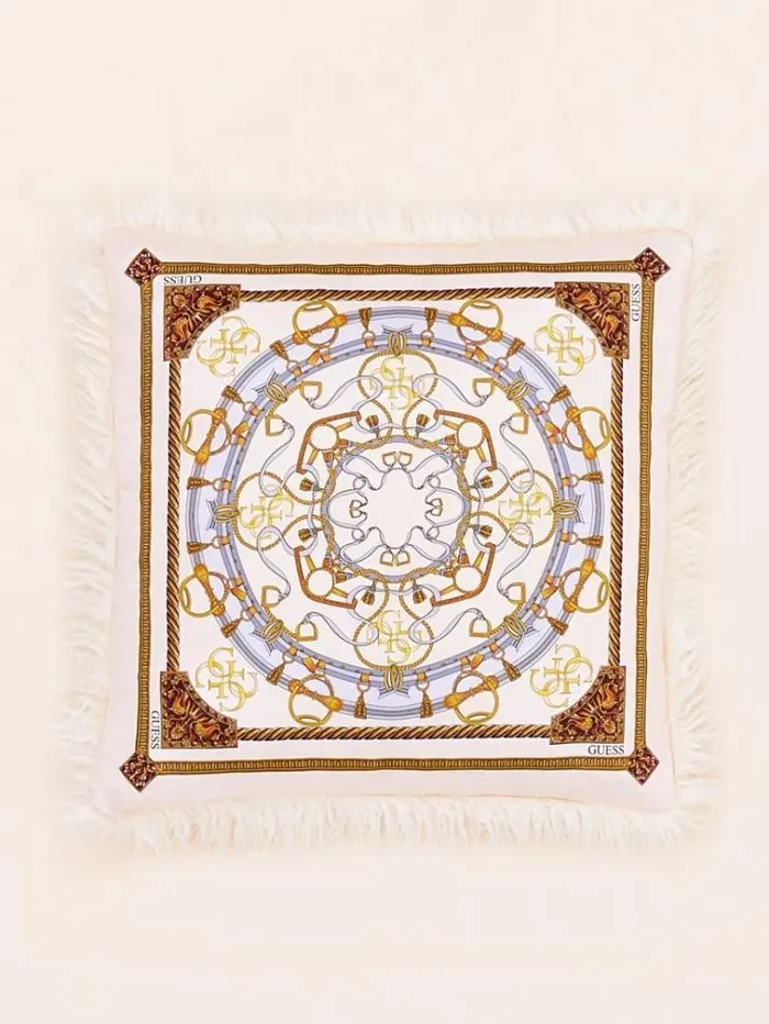Women Faux Fur Square Cushion Cream Guess Home Collection