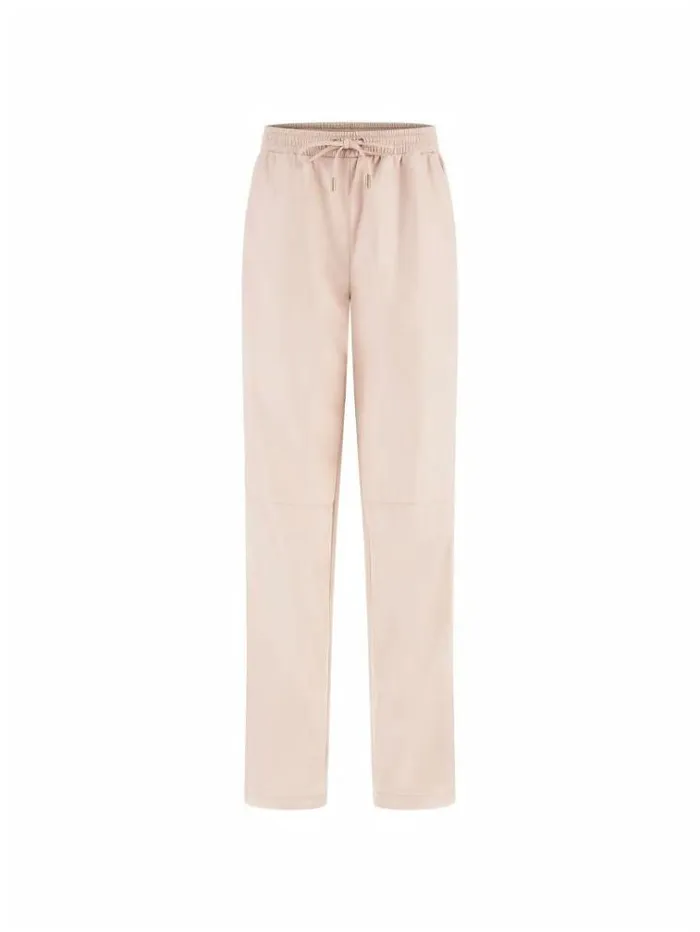 Women Faux Leather Jogger Pant Light Pink Guess Trousers