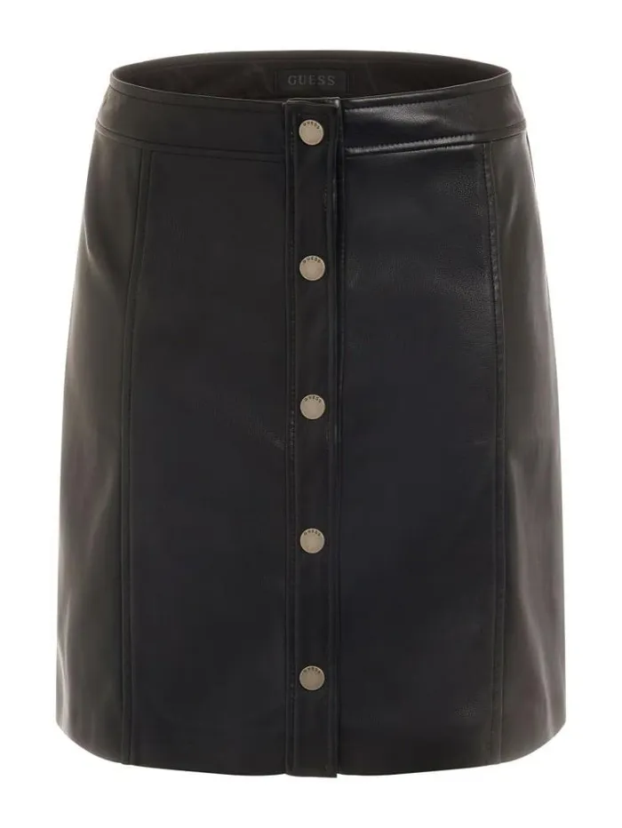 Women Faux Leather Skirt Black Guess Skirts And Shorts