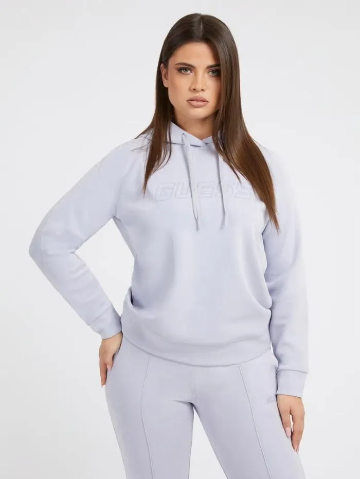 Women Faux Suede Sweatshirt Lilac Guess Activewear