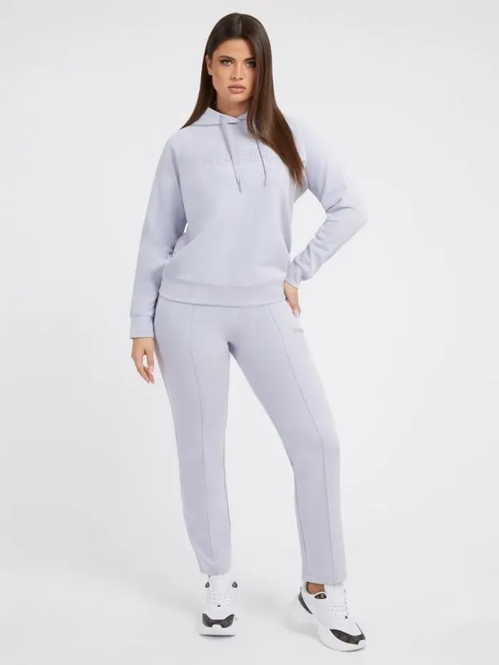 Women Faux Suede Sweatshirt Lilac Guess Activewear
