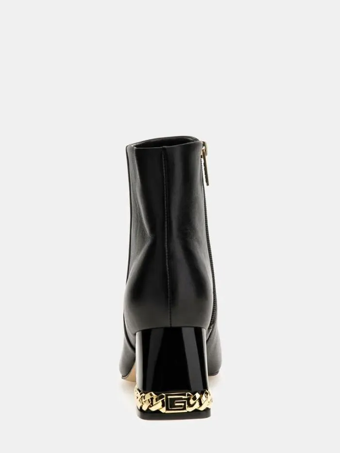 Women Fiddle Real Leather Ankle Boots Black Guess Boots And Booties